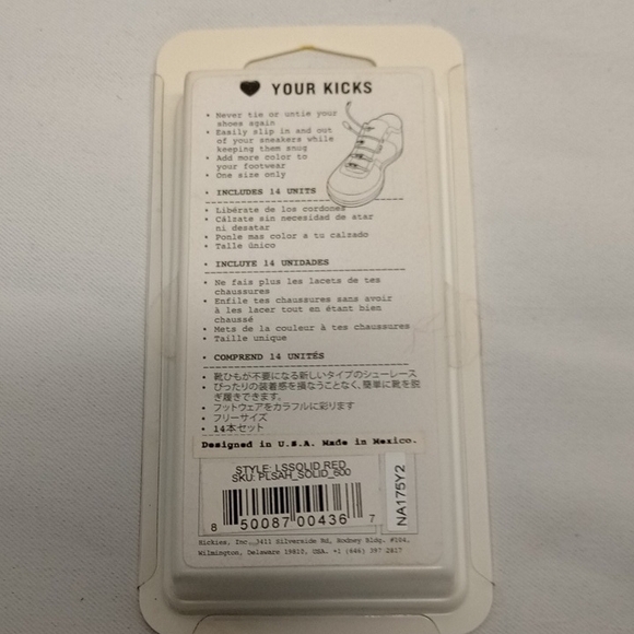 Hickies Elastic Lacing System Unisex One Size Red NWT - Picture 2 of 2